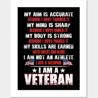 Because I Am A Veteran T Shirt, Veteran Shirts, Gifts Ideas For Veteran Day Posters and Art